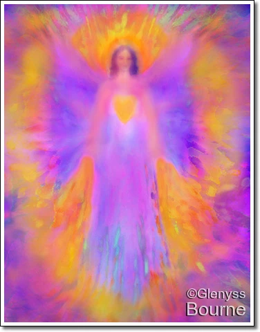 Angel of Love and Protection painting