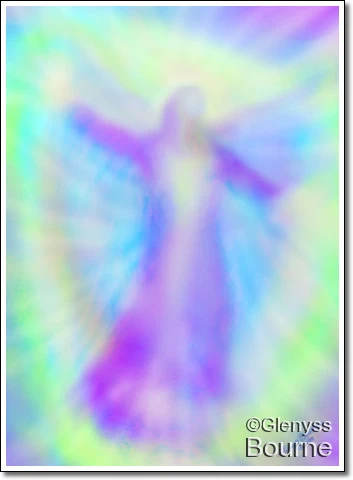 Angel of Confidence and Enthusiasm painting