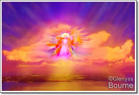 Angel of Rebirth and New Beginnings.. painting