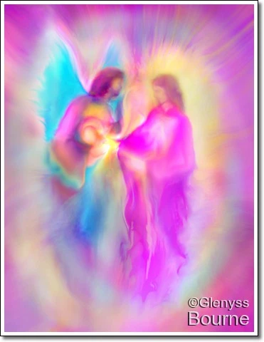 Angel of Loving Kindness painting