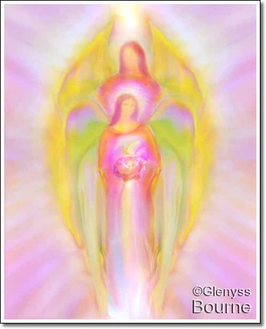 Angel painting by Glenyss Bourne